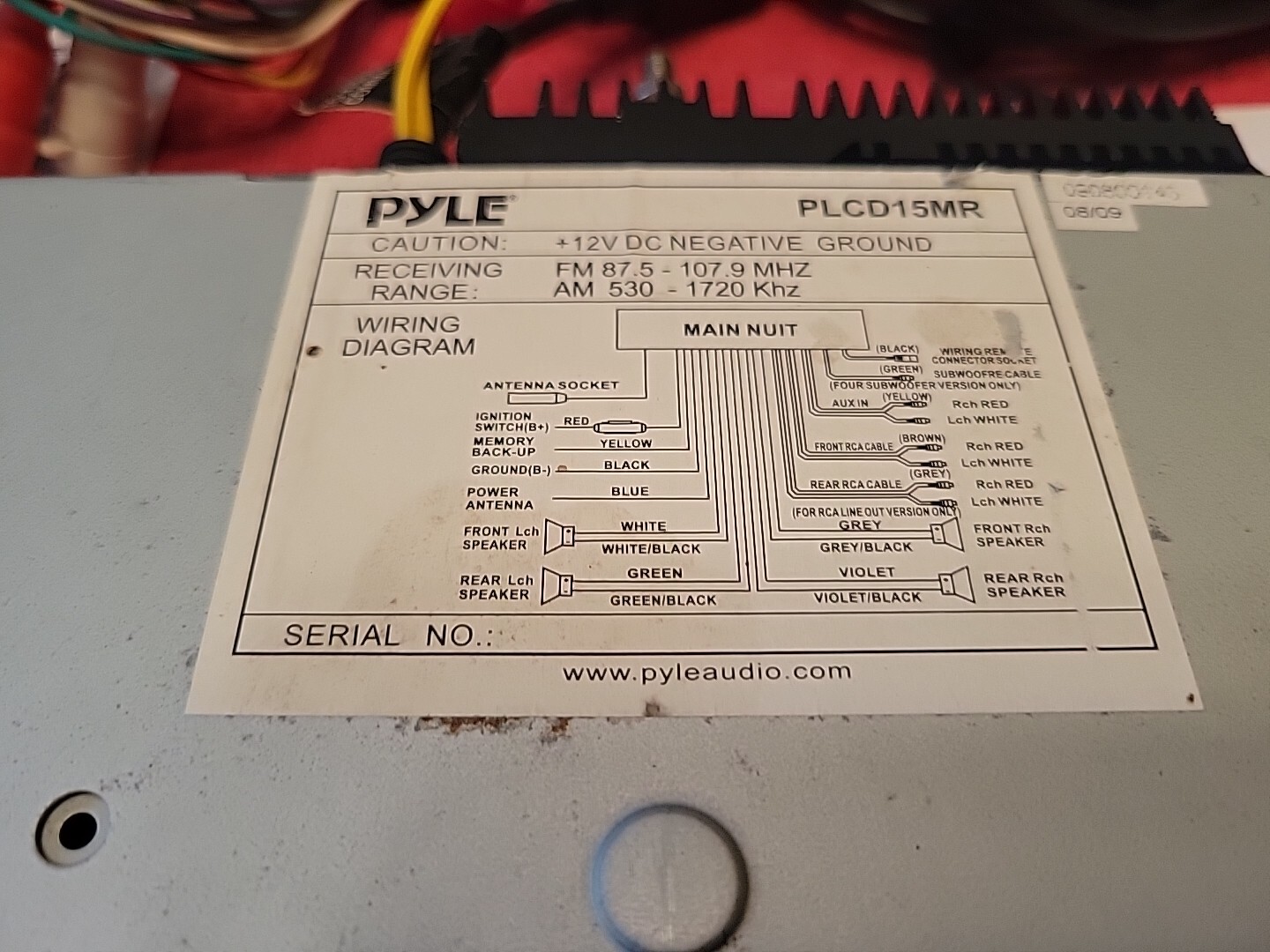 PYLE AM/FM-MPX IN DASH MARINE CD/MP3 PLAYER HYDRA SERIES PLCD15MR