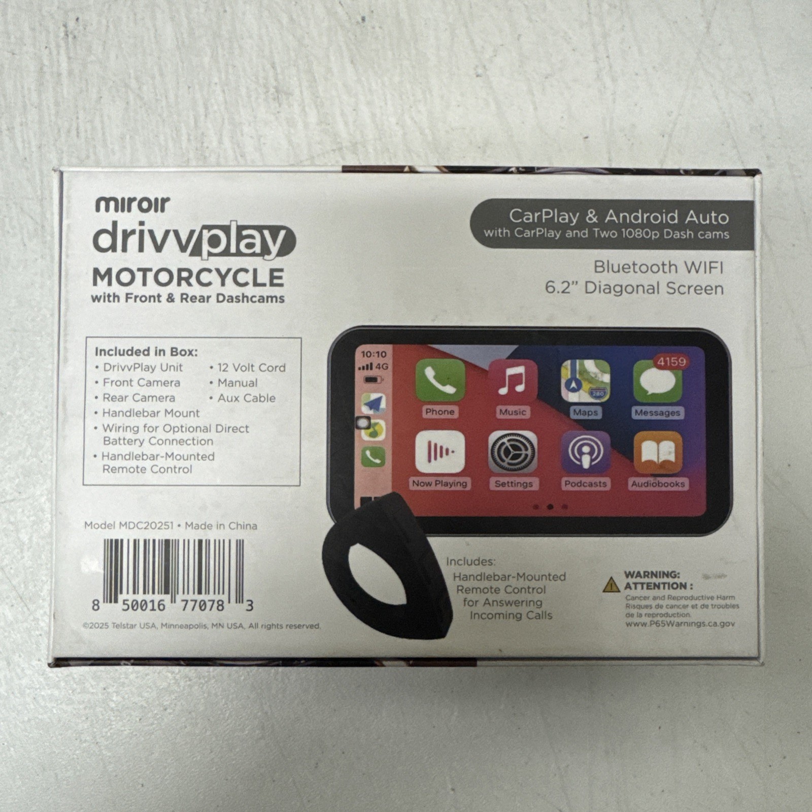 Miroir Drivvplay 7″ CarPlay Android Auto Bluetooth WiFi Screen – Fast Ship