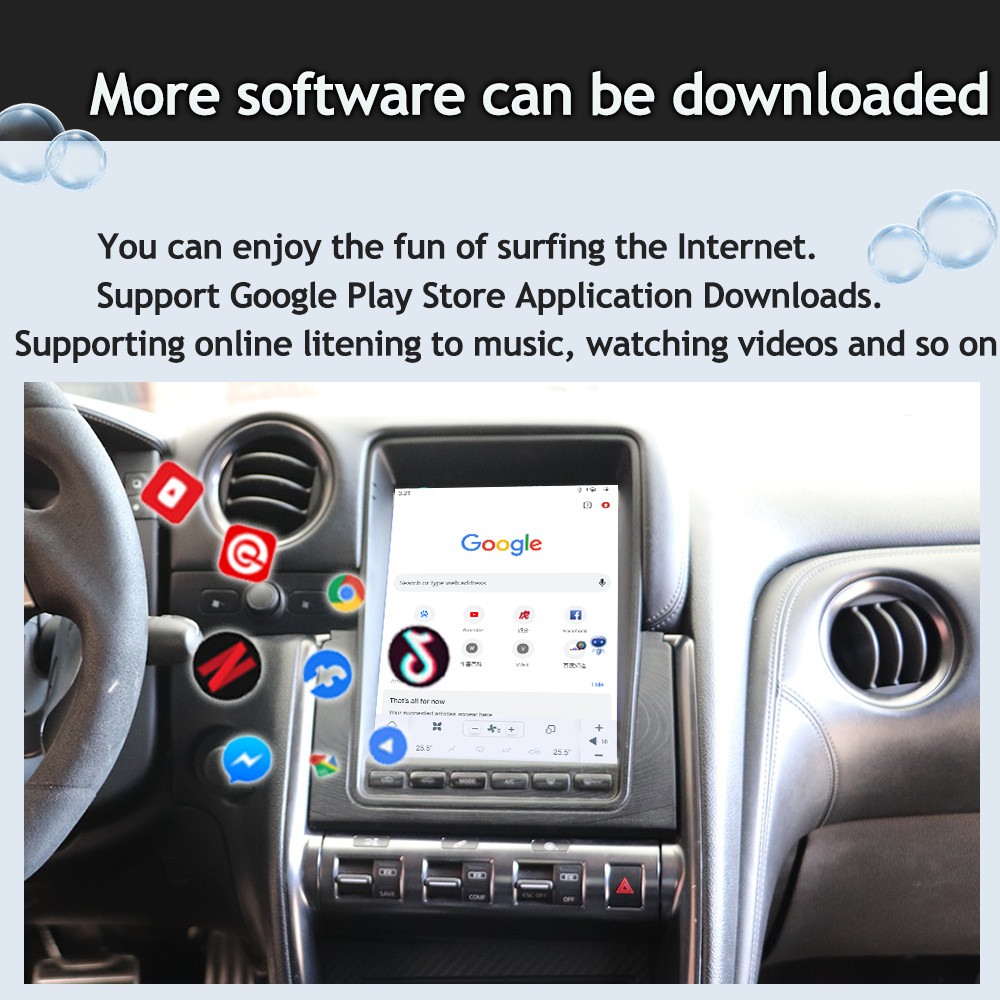 9.7″ For Nissan GT-R 2008-2017 Android Car Radio Stereo GPS Navi Carplay 8+256GB