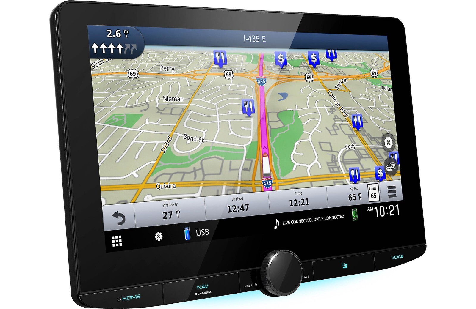 Kenwood DNR1008RVS Digital multimedia receiver with built-in navigation