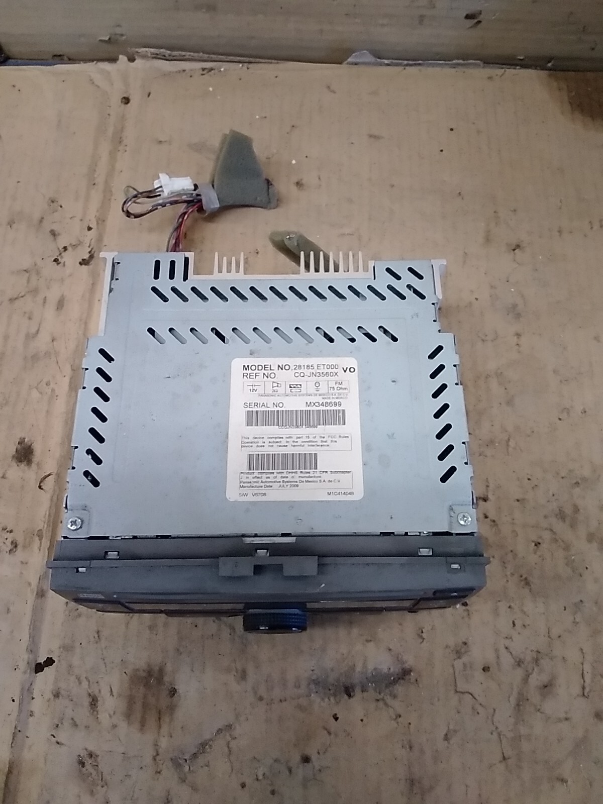 2007 2008 2009 NISSAN SENTRA AM FM STEREO CD WITHOUT SAT RADIO 28185ET000