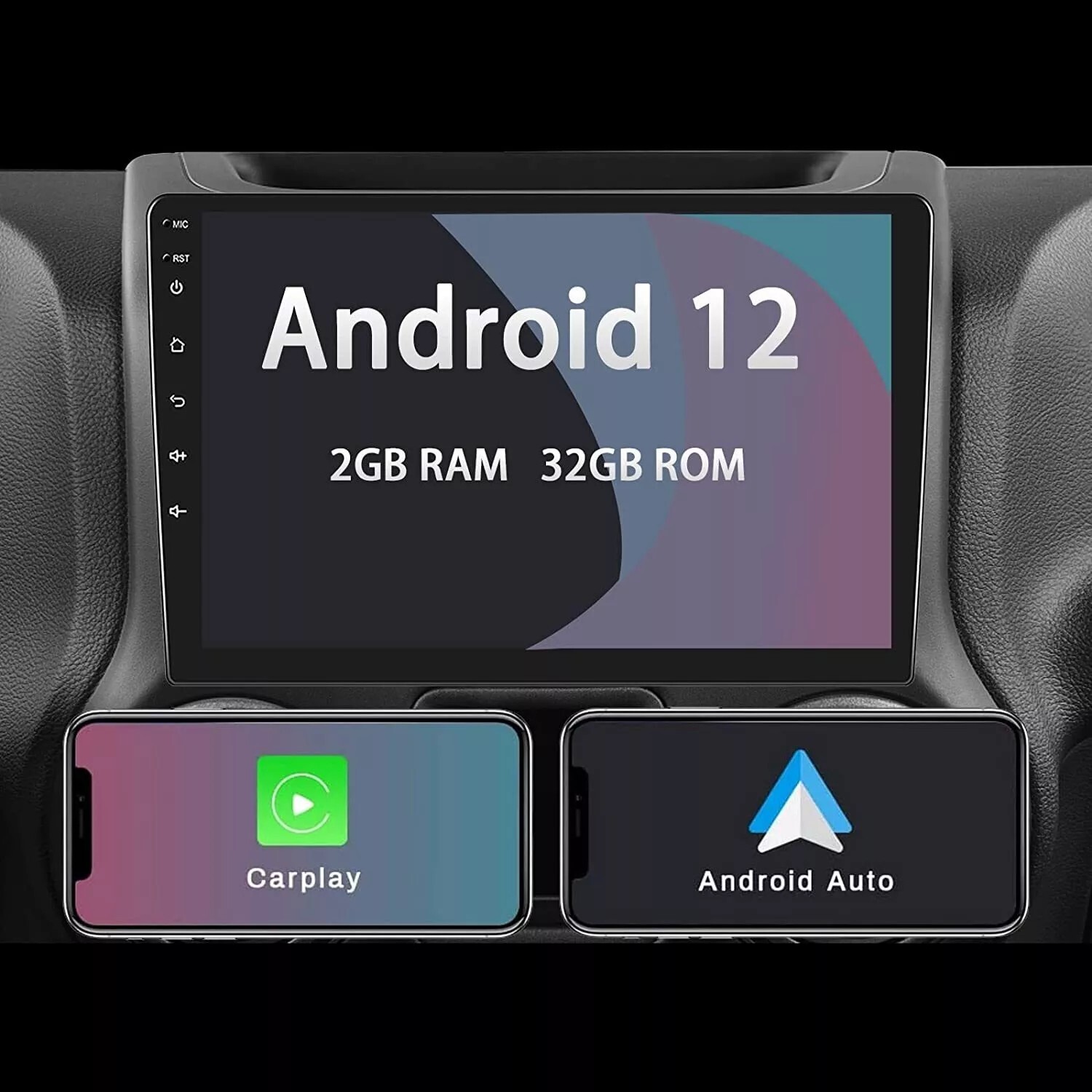 EVONAVI 10″ Car Radio Head Unit ~ GPS Carplay Android ~ Jeep Dodge Ram *3798A7E