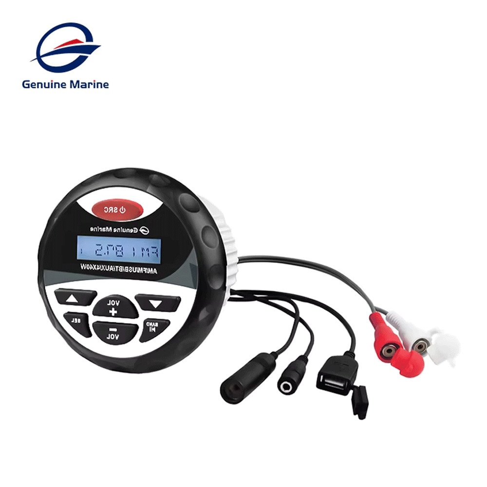 Bluetooth Motorcycle Boat Marine Stereo Audio System w/ 300W Waterproof Speakers