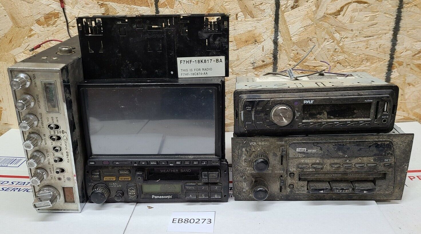 USED RADIO LOT – GM DELCO 16176771 PYLE PLR34M COBRA 29LTD PANISONIC TOUCHSCREEN