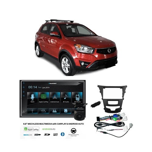 Blaupunkt BP800PLAY + RC1.0 Stereo Upgrade for Ssangyong Korando 2013-2015 C200