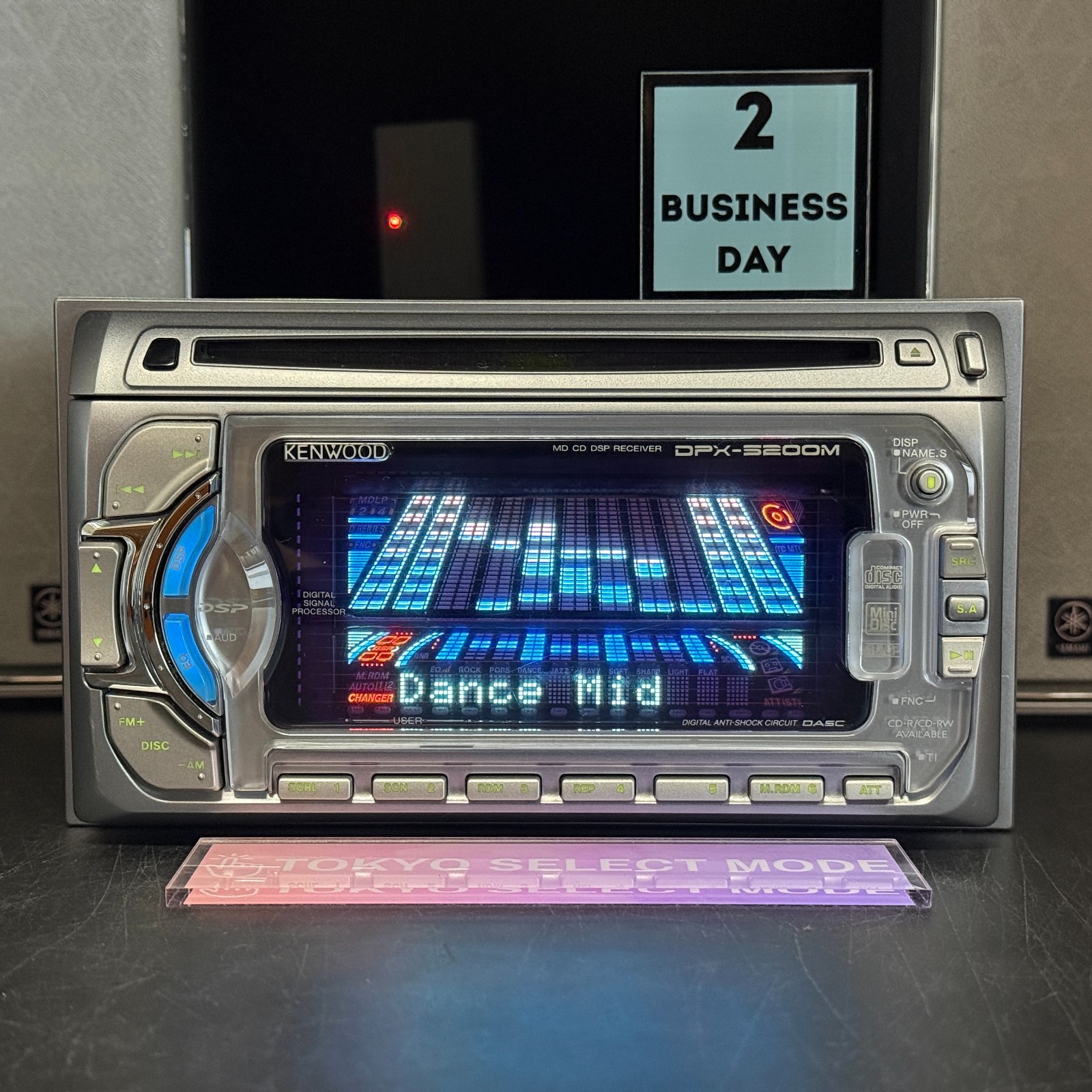 Kenwood DPX-5200M 2DIN CD MD Player Car Stereo Added Bluetooth JDM Tested Stock