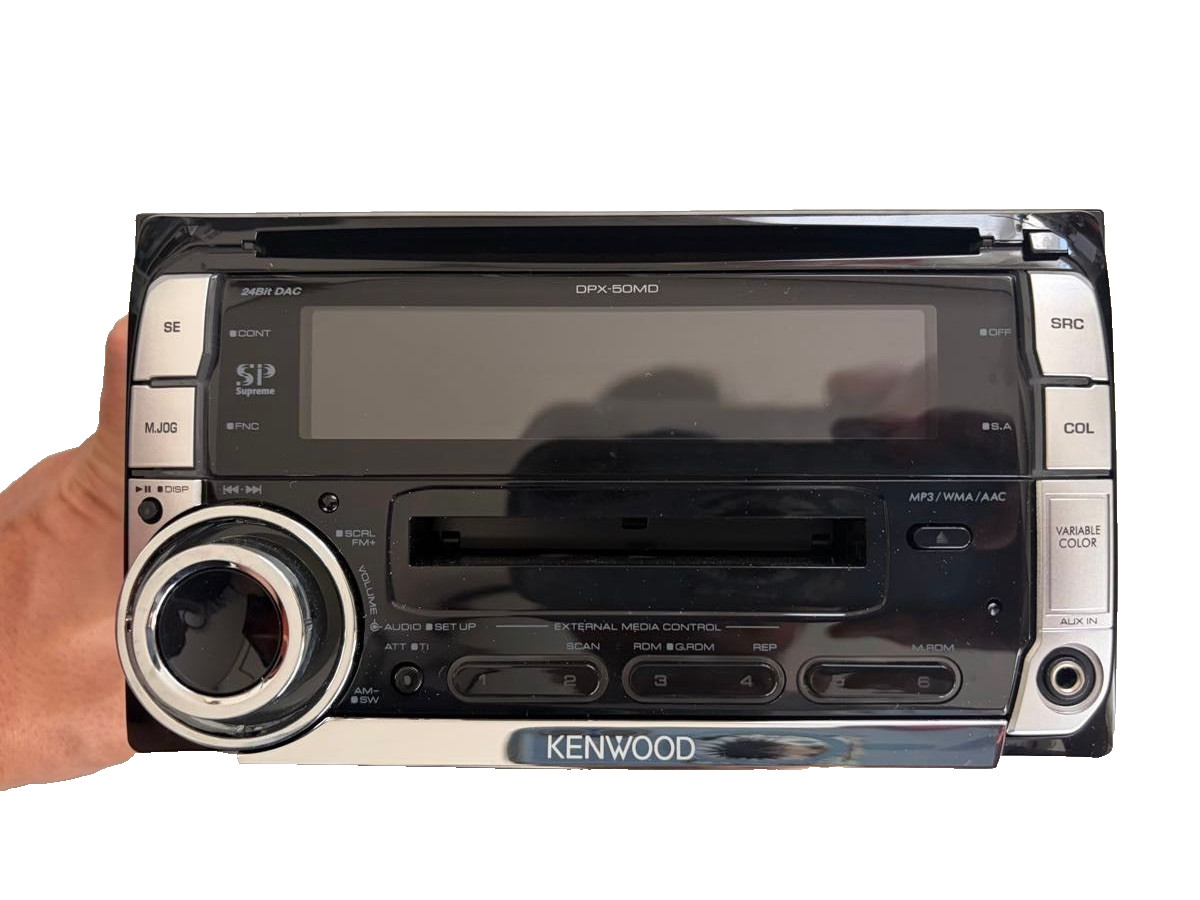 JDM Kenwood DPX-50MD 2DIN MD CD Player Receiver Period Correct Car Audio Genuine