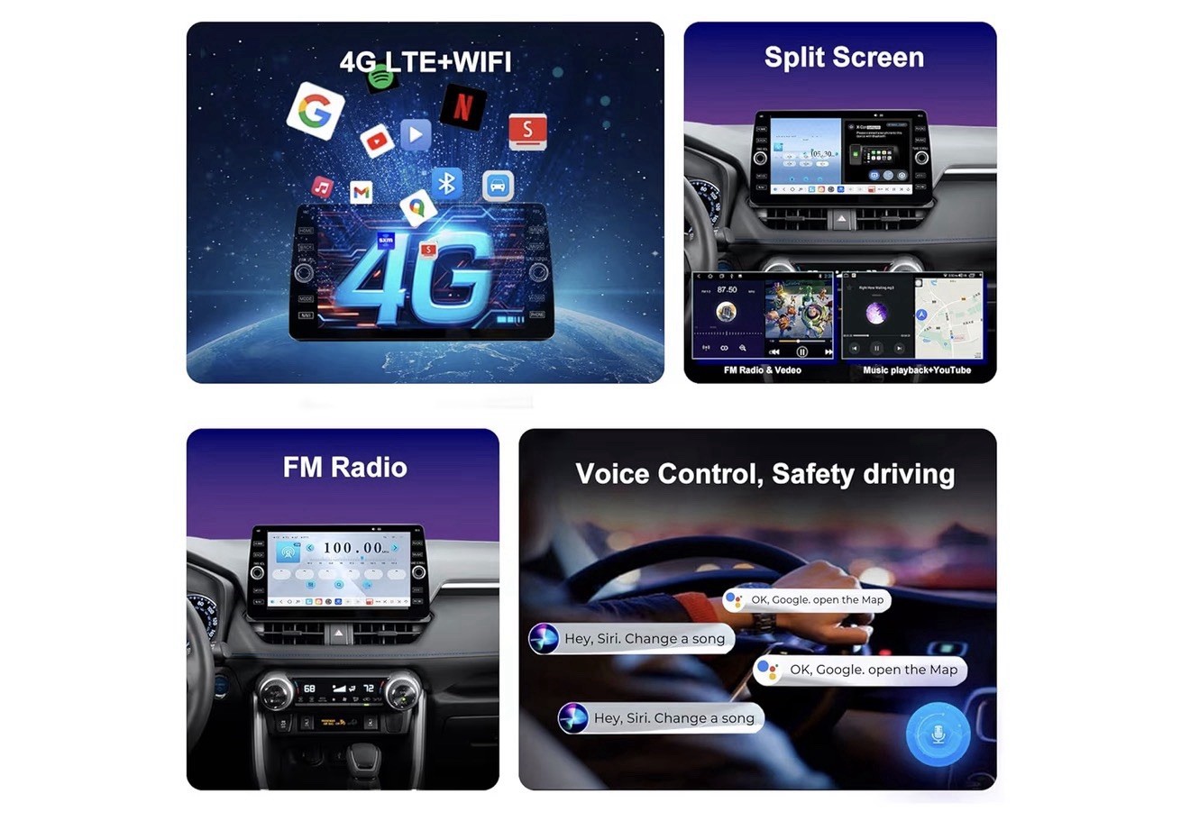 Car Mp5 Player for Toyota RAV4 2019-2022 Touchscreen GPS Bluetooth Backup Camera