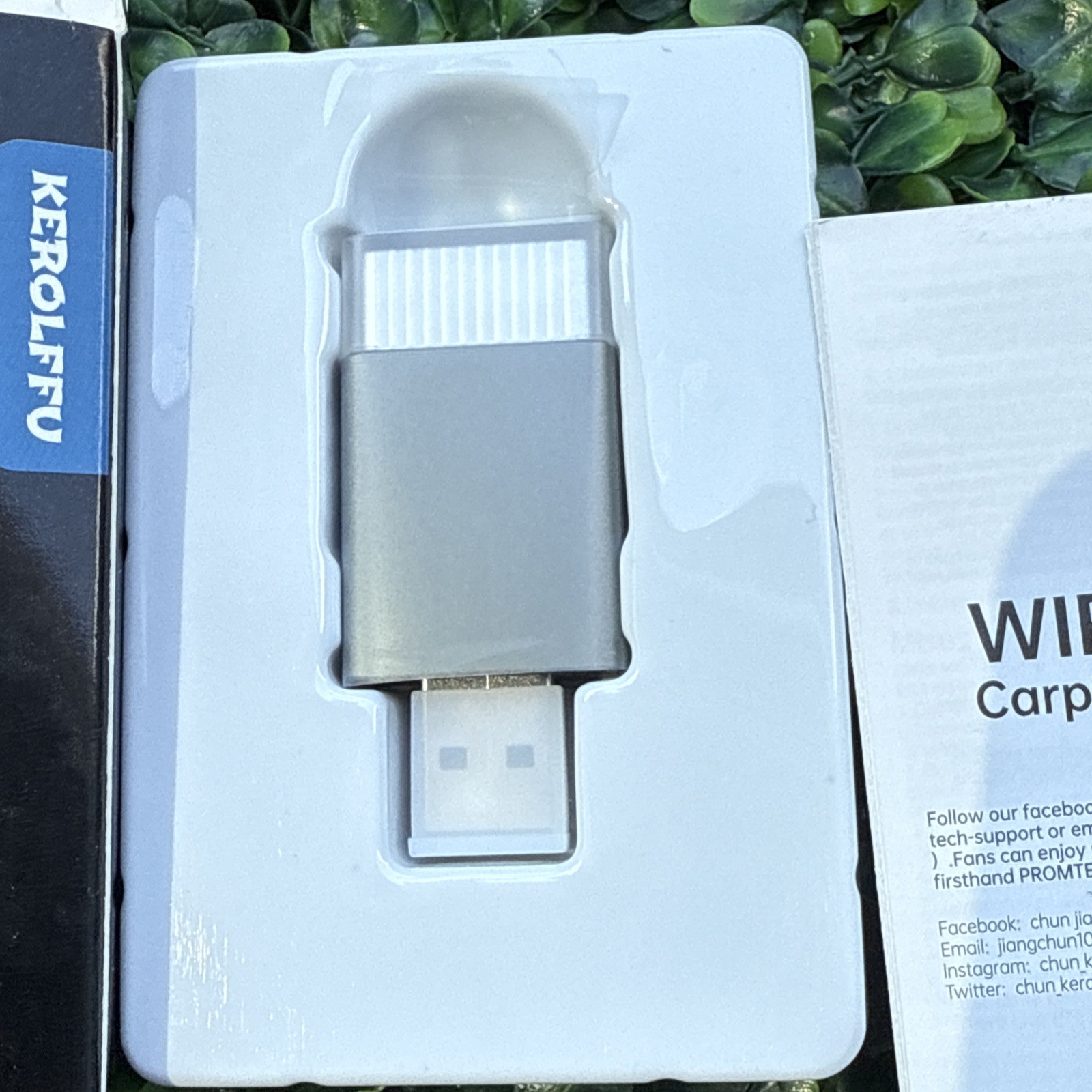 Mini Wireless Carplay Adapter for Apple iPhone,Plug and Play Easy Setup Autom…