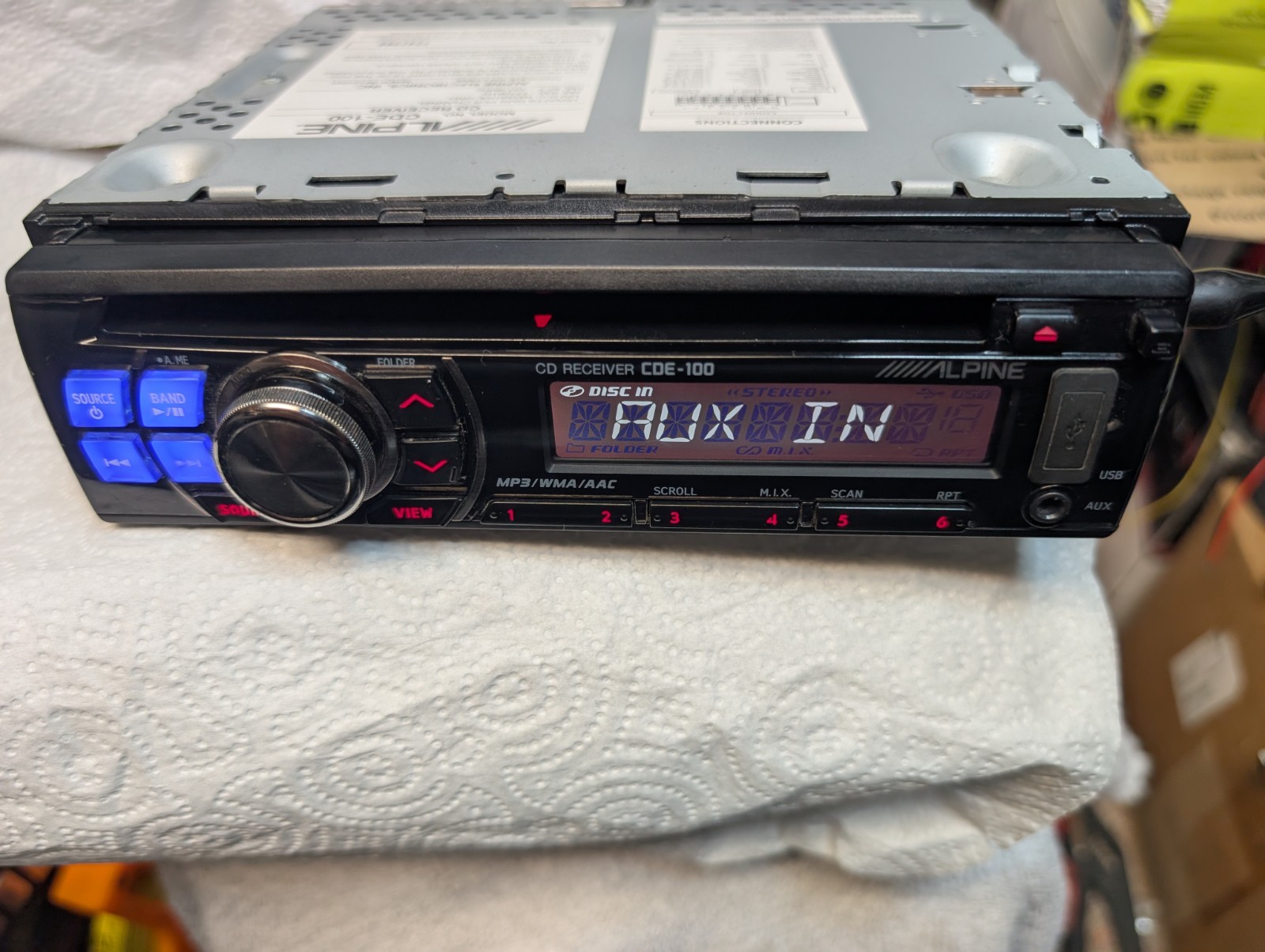Alpine CDE-100 CD Player and MP3 In-Dash Receiver