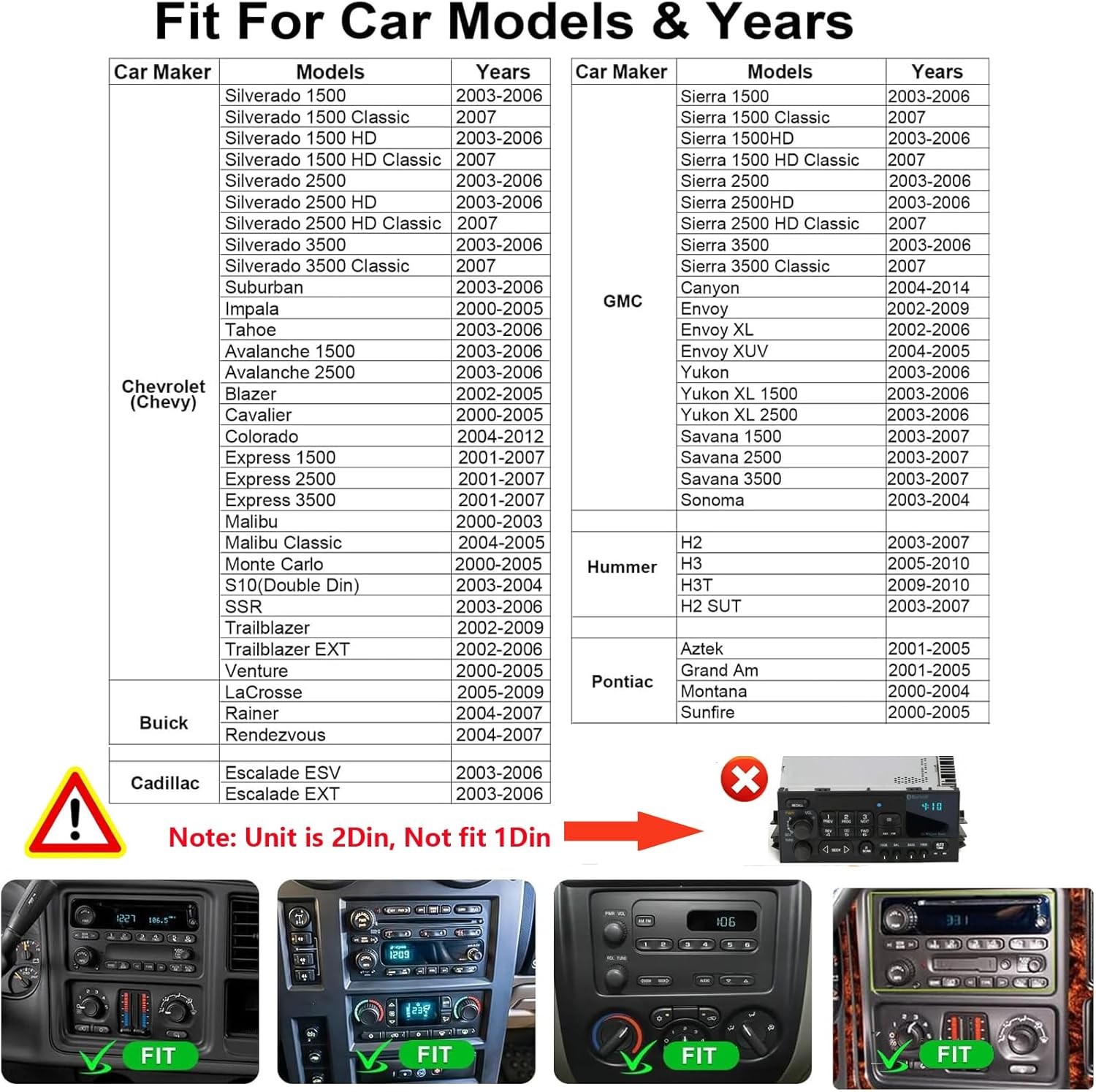 For Chevy Cavalier 2001-2005 Apple Carplay Car Radio Stereo Android Navi +Camera