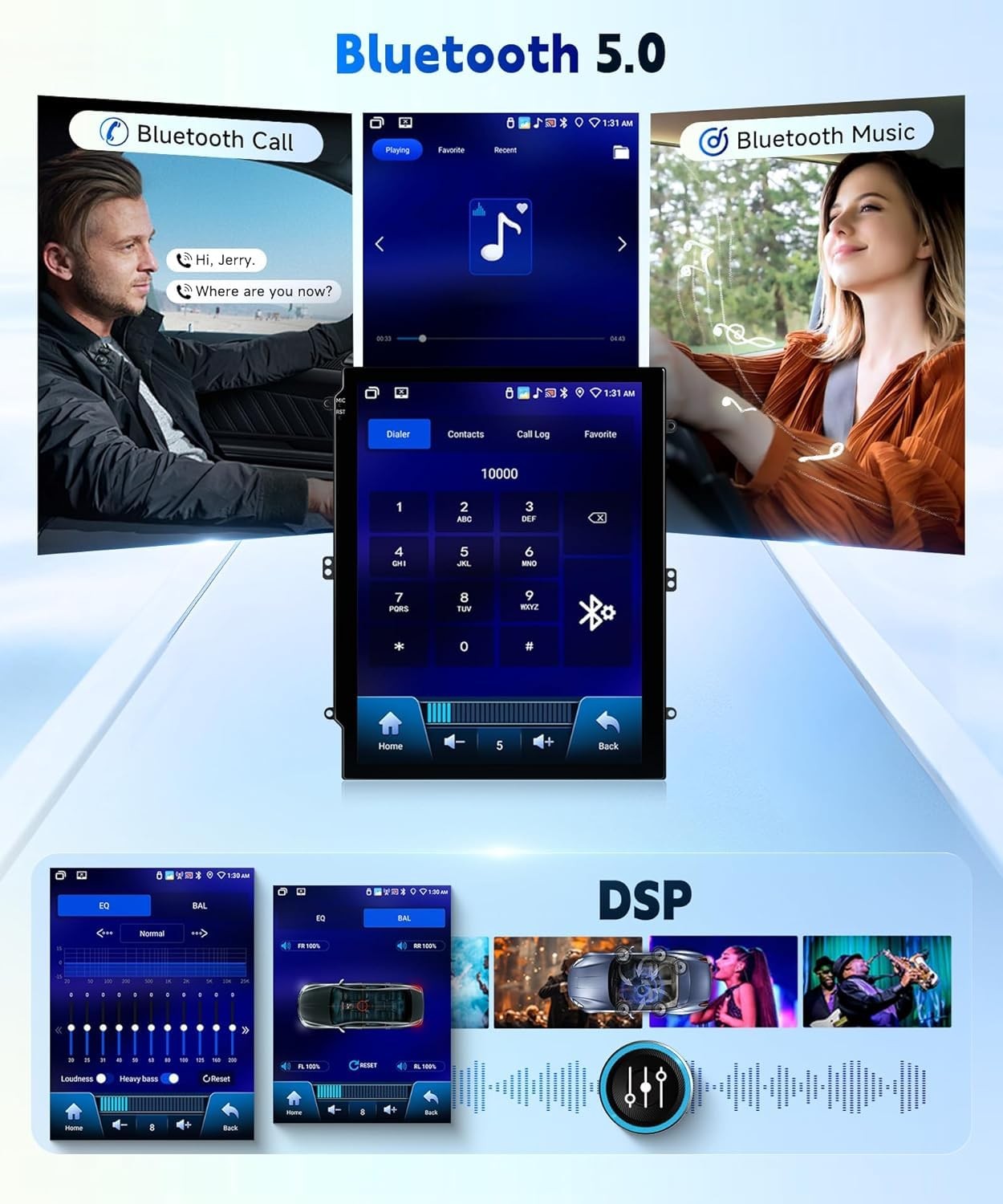 9.7″ Touchscreen Wireless Carplay Android Auto Stereo for 2012-2018 Ford Focus