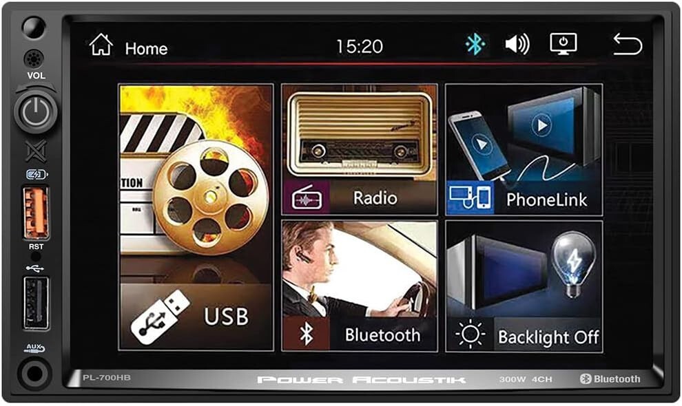 Power Acoustik PL‐700HB 7″ Android Touchscreen Display Double-DIN Car Stereo