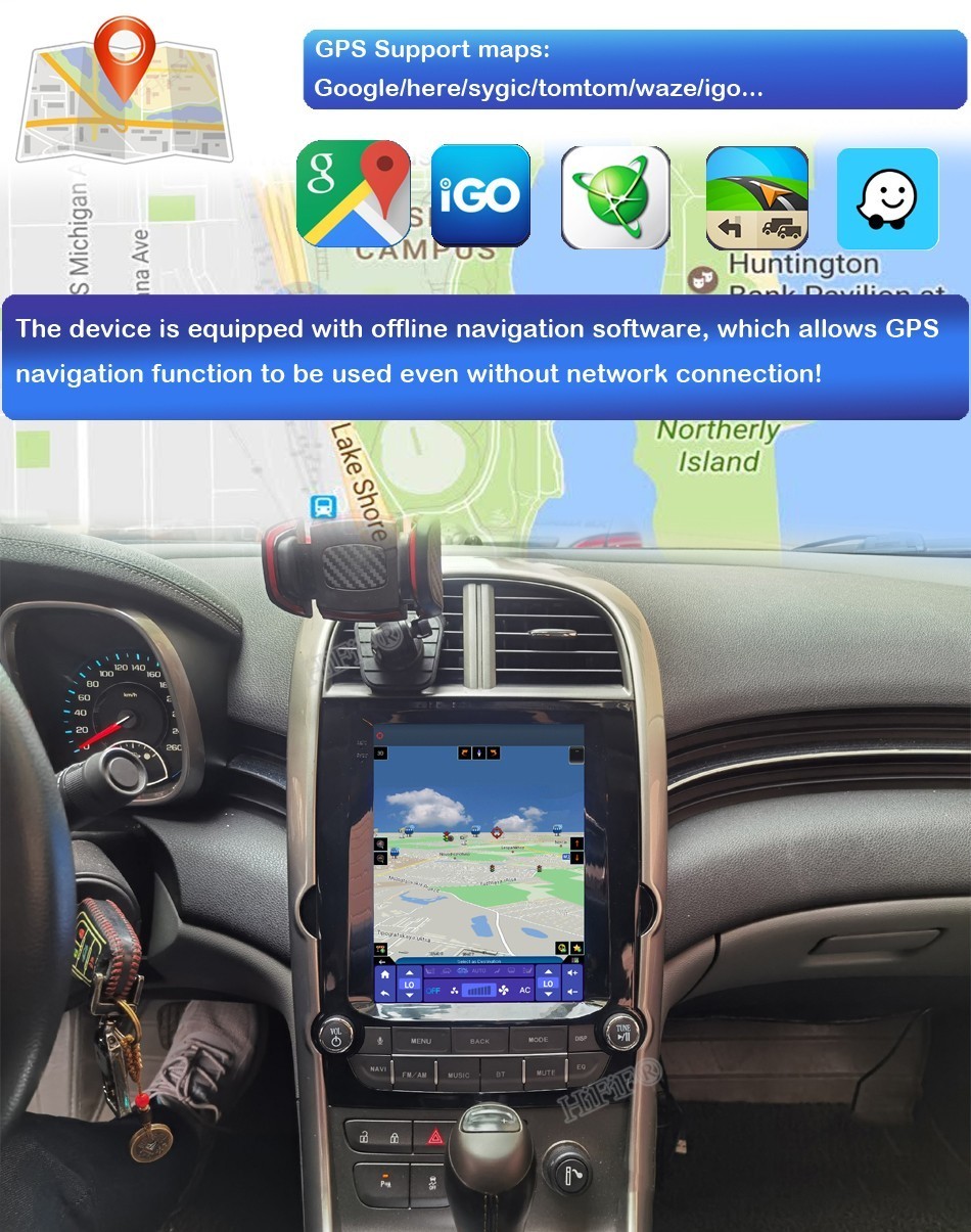 Tesla style 64GB Carplay For Chevrolet Malibu 2012-2015 Android Car Stereo Radio