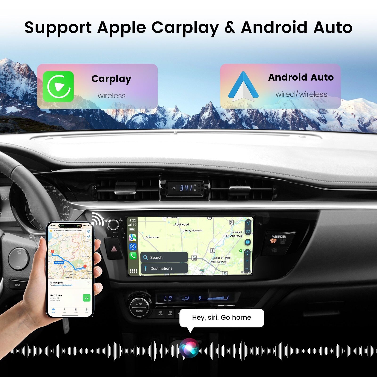 Dasaita Vivid13 Car Stereo for Toyota Corolla 2014-2016 DTS BT WiFi 10.33″ Radio