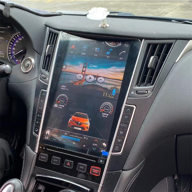 Tesla Style Car Radio GPS Navigation CarPlay For Infiniti Q50 Q60 2013-2023 32GB