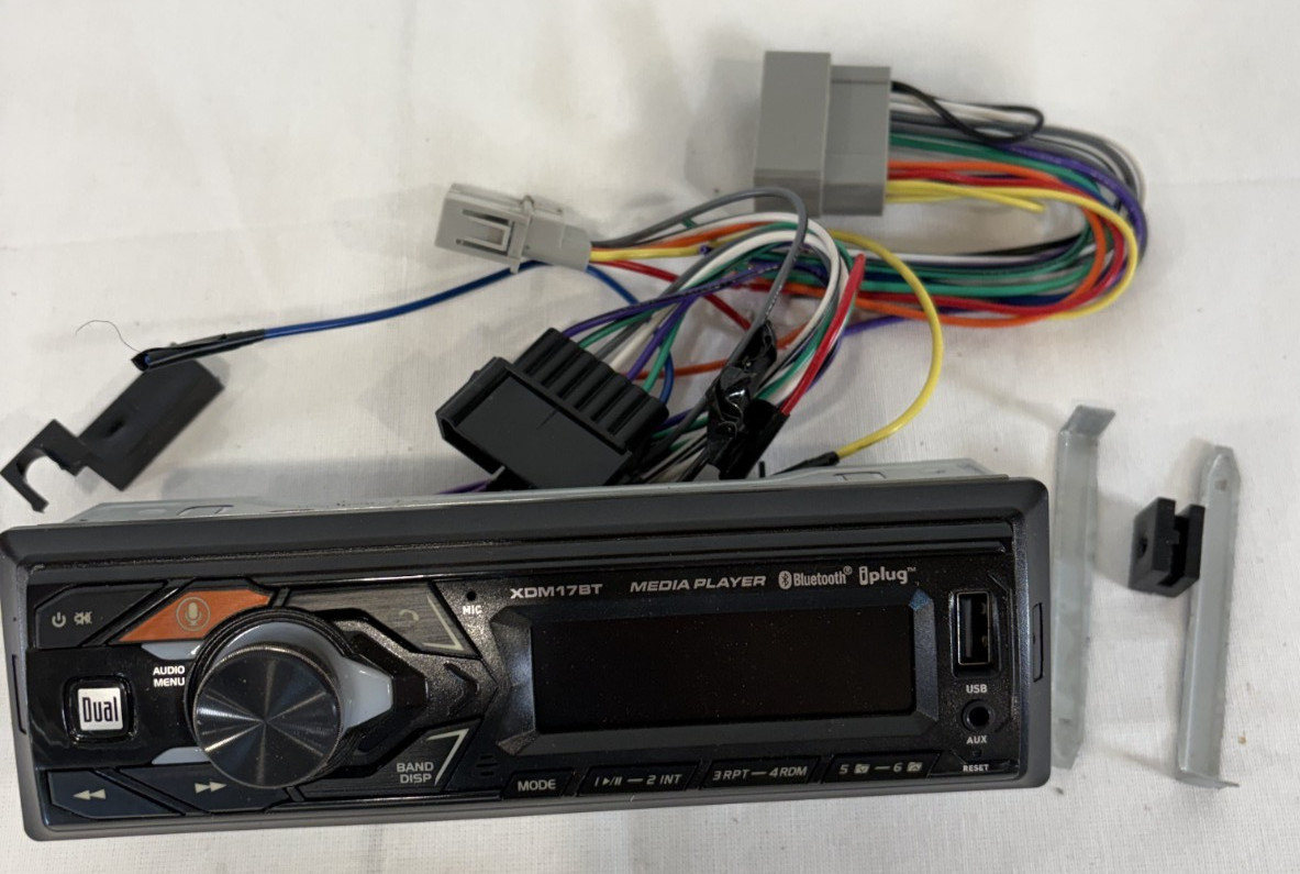 Dual Electronics XDM17BT Single DIN Car Stereo USB & Aux Input Bluetooth AM/FM