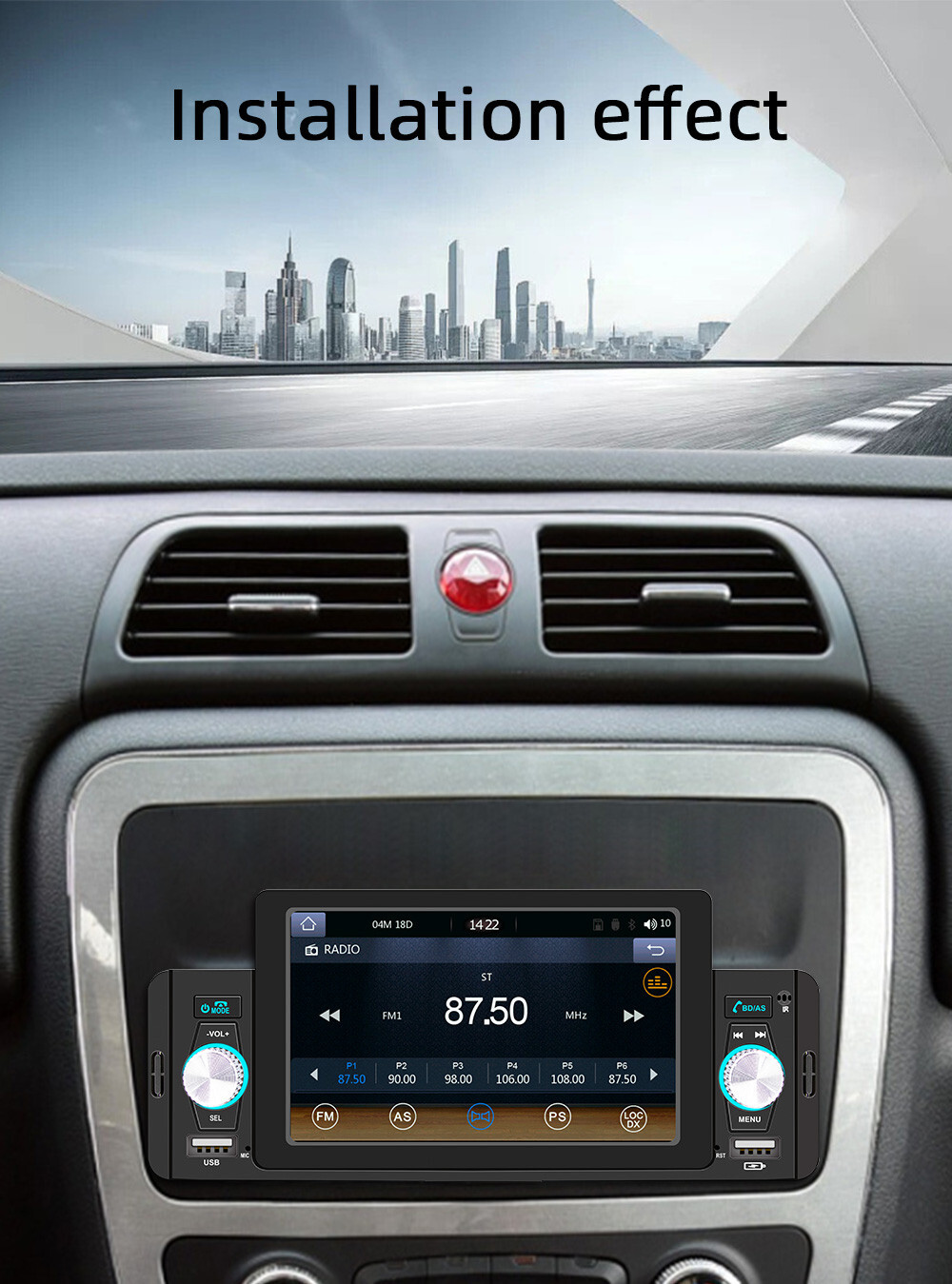 5″ Car Stereo Radio Single 1 Din MP5 Player Audio USB Bluetooth Mirror Link