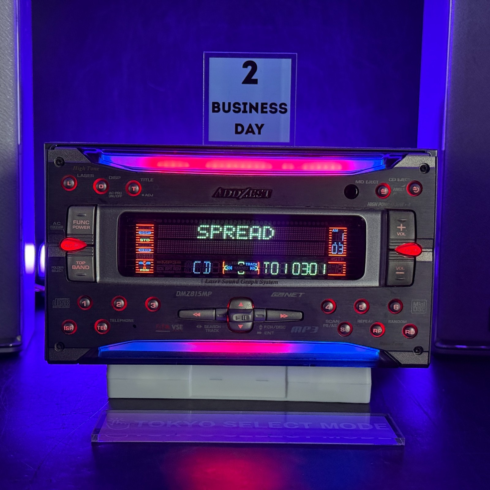 Addzest DMZ815MP 2DIN Car Audio CD MD Player JDM DSP Laser Light Tested in Stock