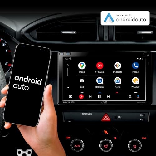 JVC KW-M875BW 2-DIN Car Stereo Receiver Wireless Apple CarPlay 13-Band EQ Radio