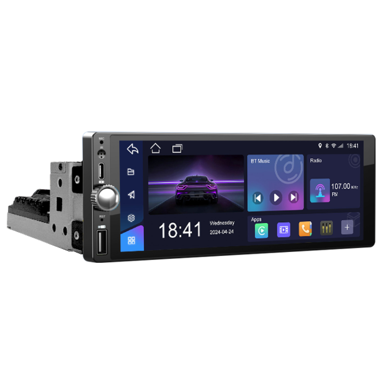 Geermax A600 Single DIN Car Stereo MP3 Player USB SD Aux Bluetooth Radio Receive