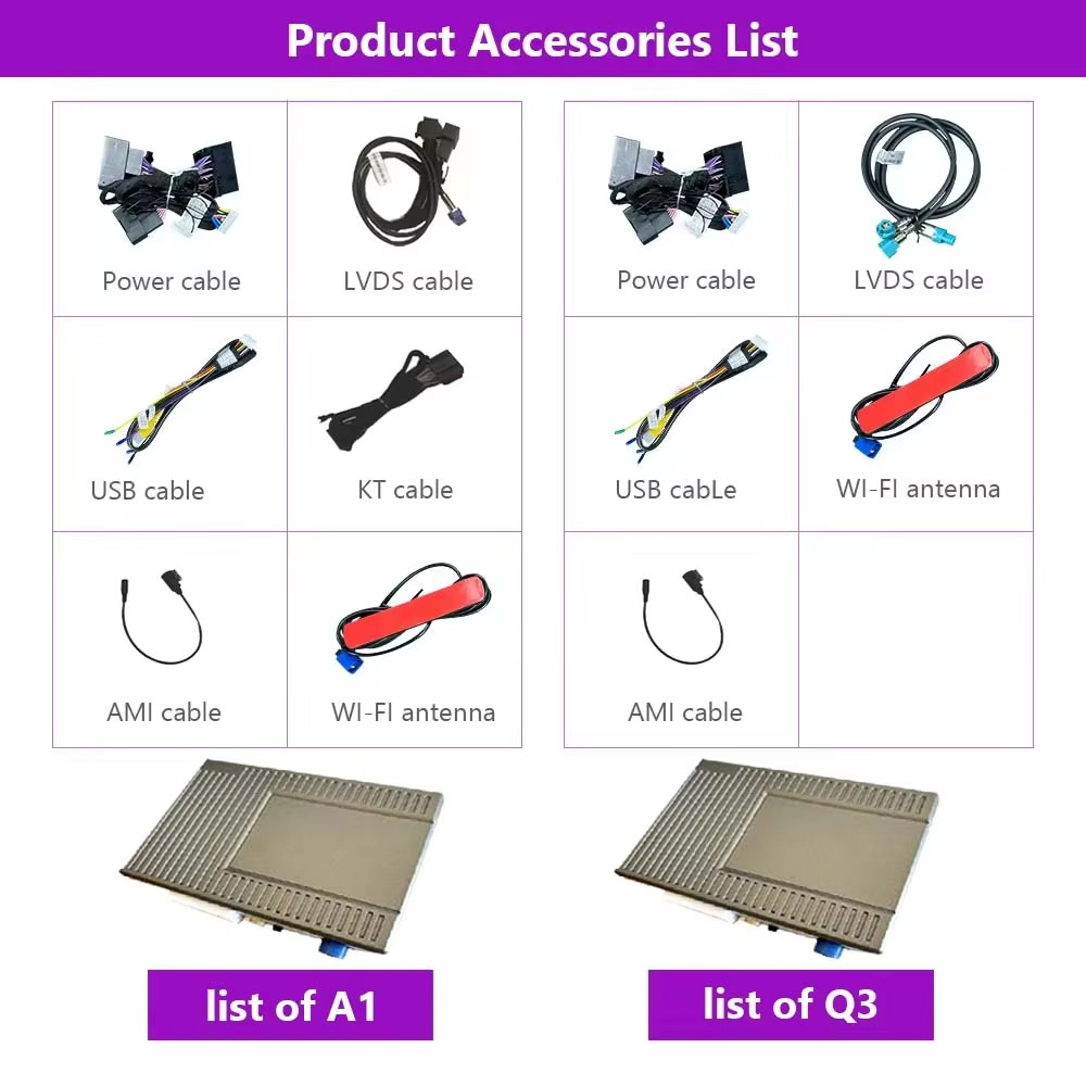 Wireless Carplay Android auto kit adaptor For Audi A1 Q3 2011-2018 RMC System