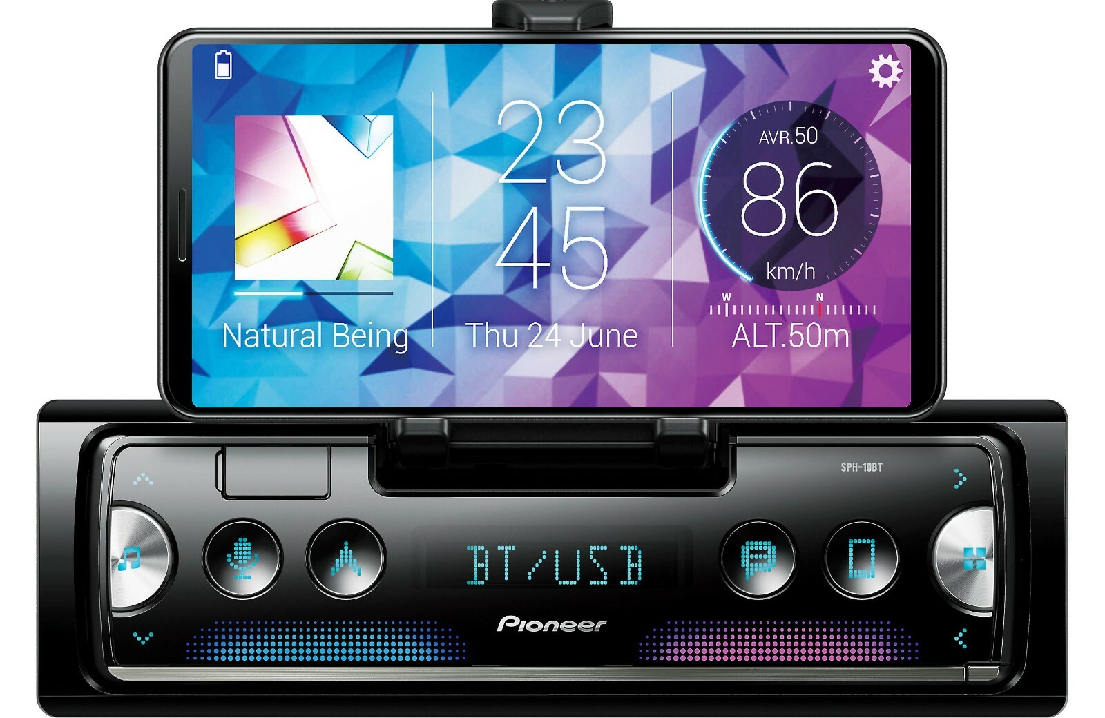 Pioneer SPH-10BT Bluetooth Media Android iPhone Alexa AM FM Radio USB 2 RCA OUT