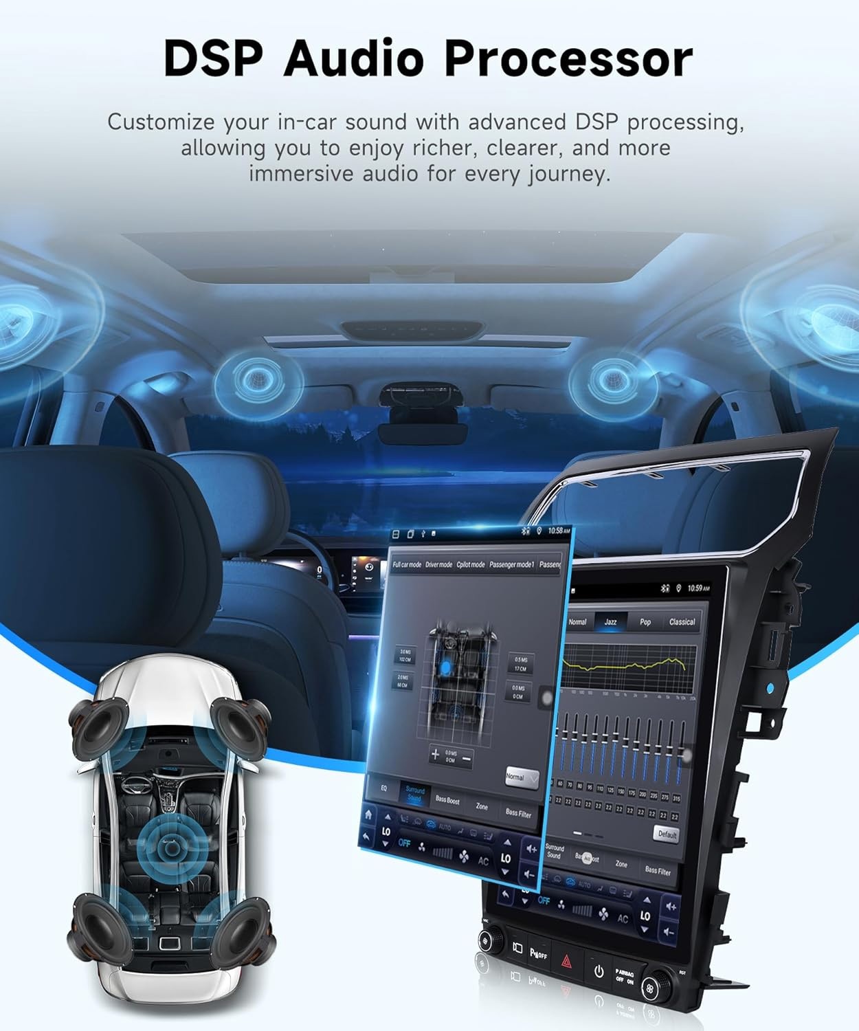 12.1″ Tesla Style Android Head Unit for Ford Explorer 2011-2019 CarPlay Navi 64G