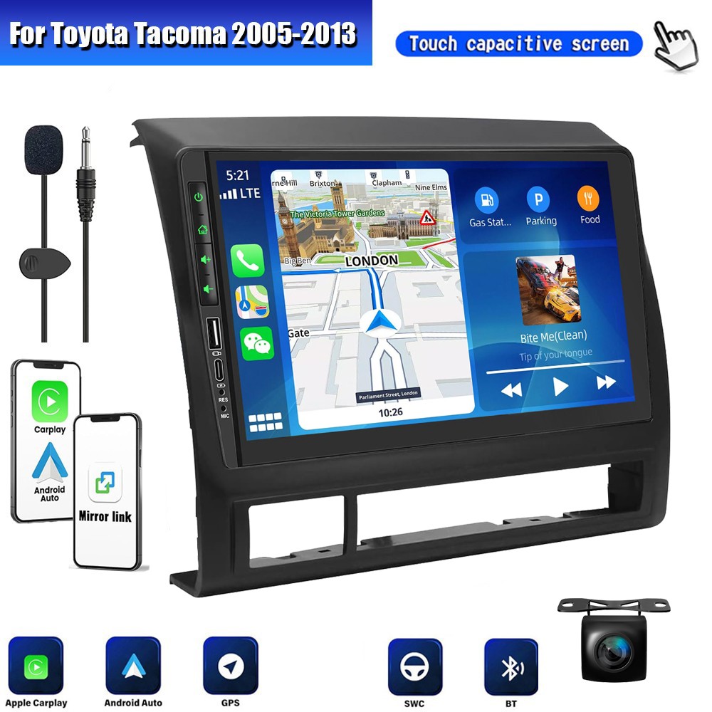 For TOYOTA TACOMA 2005-2013 CarPlay GPS Android Auto Car Stereo Radio SWC TypeC