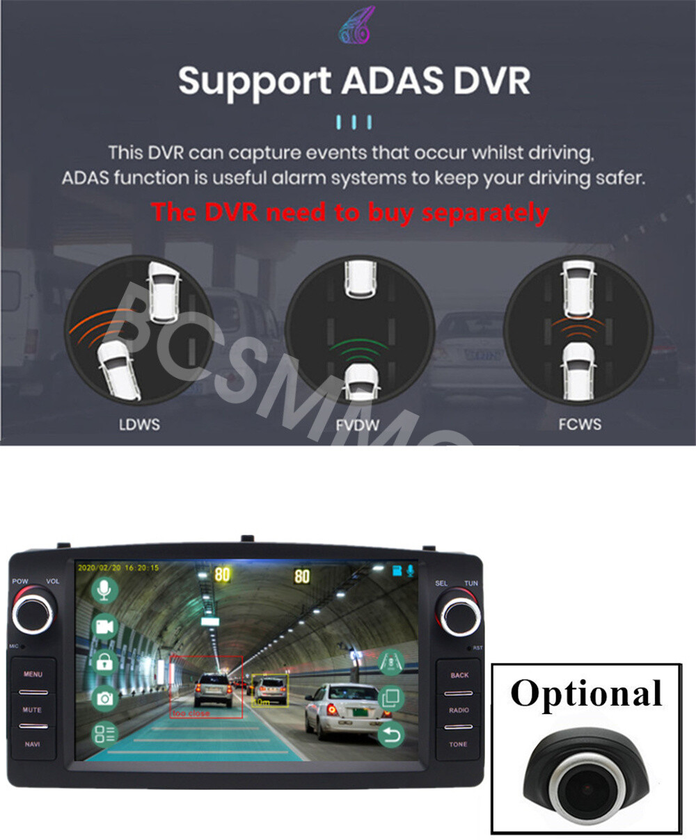 Fit For Toyota Corolla 2003-2008 Double Din Car Stereo Touch Screen Radio Player