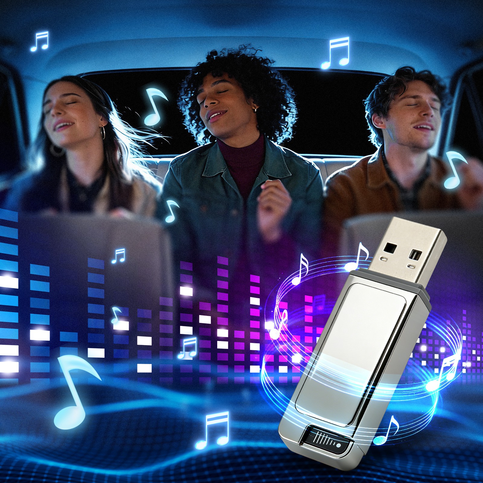 ANDREAM 2-in-1 Wired to Wireless CarPlay & Android Auto Adapter, Plug & Play
