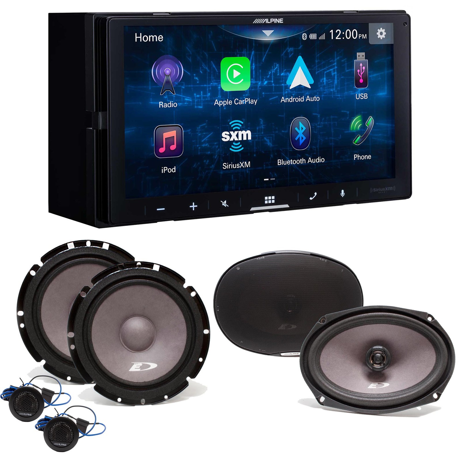 Alpine iLX-W670 Receiver, SXE-1751S 6.5″, SXE-6926S 6×9 Speakers Bundle