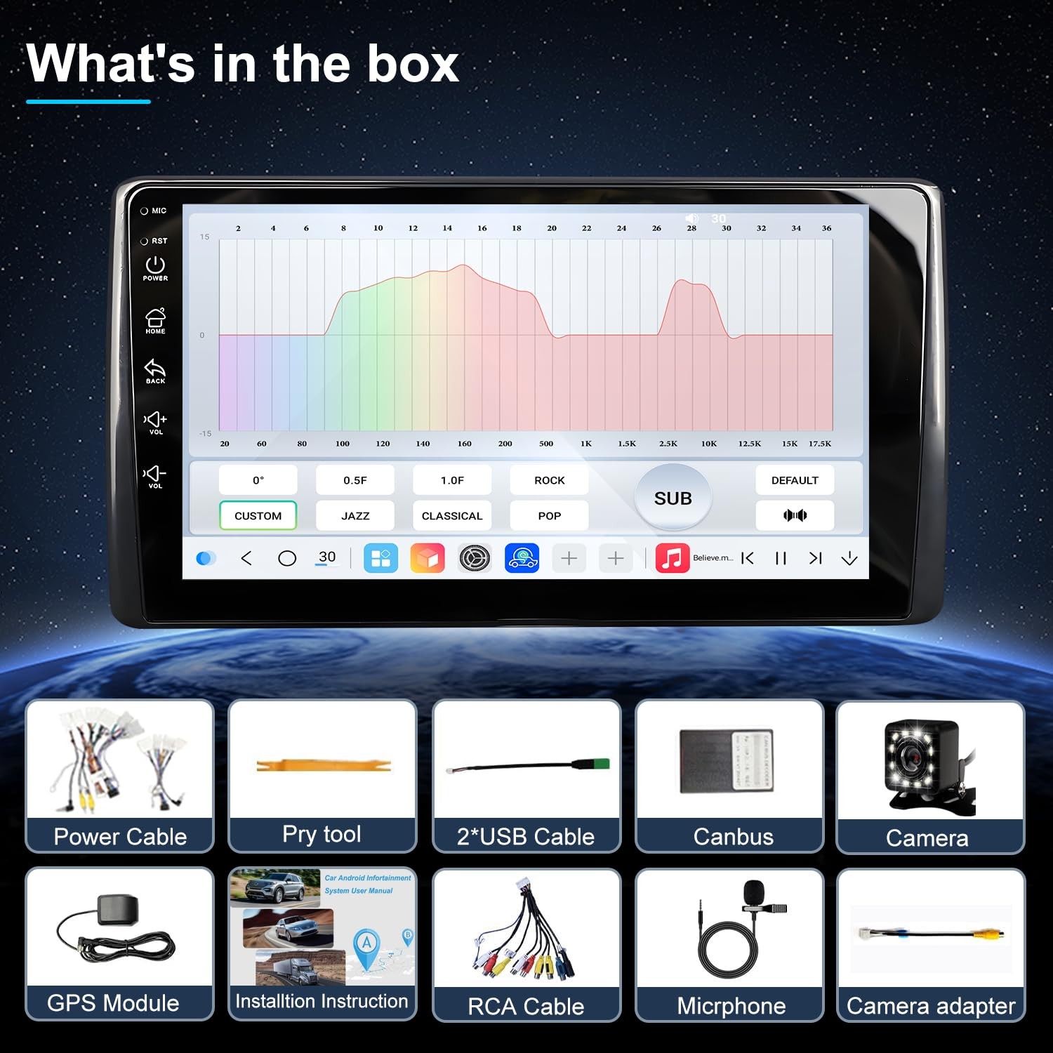9″ QLED Wireless Carplay Android Auto Stereo for 1999-2003 Ford F150