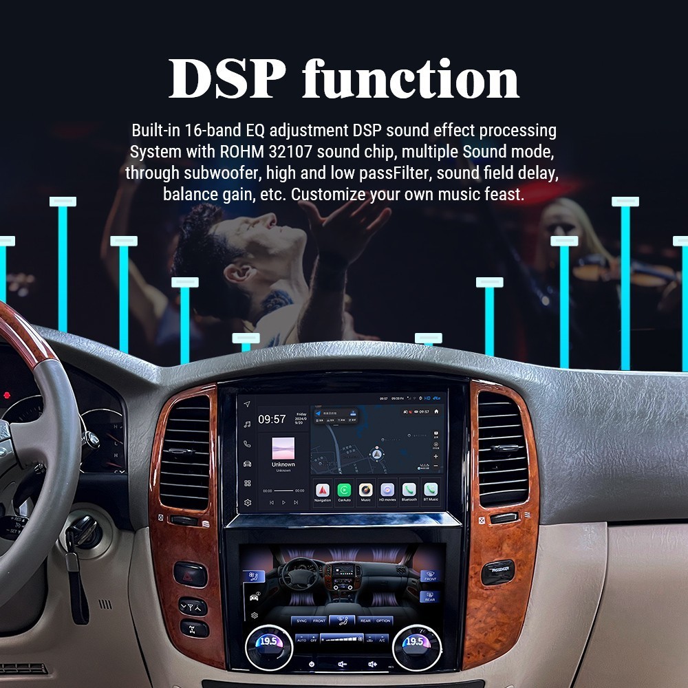 10″ Android Car Radio Carplay Screen For Toyota Land Cruiser 2002-07 Lexus LX470
