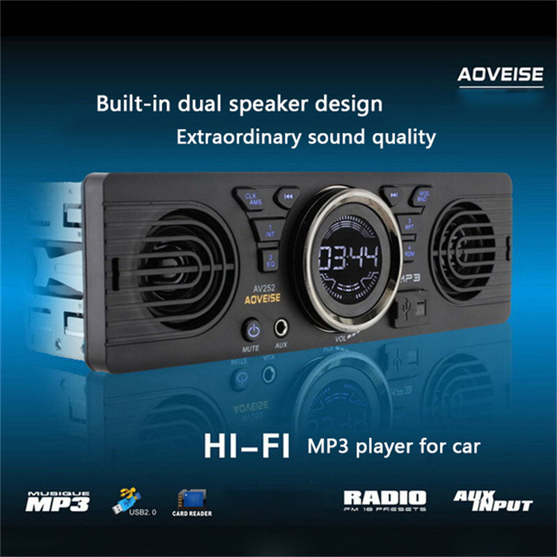 Single Din Car Stereo Radio Bluetooth MP3 Player FM Audio In-Dash USB AUX TF SD