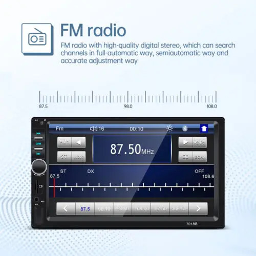 Car MP5 Player 7″ Double 2DIN Bluetooth Touch Screen Stereo Radio FM USB AUX TF+
