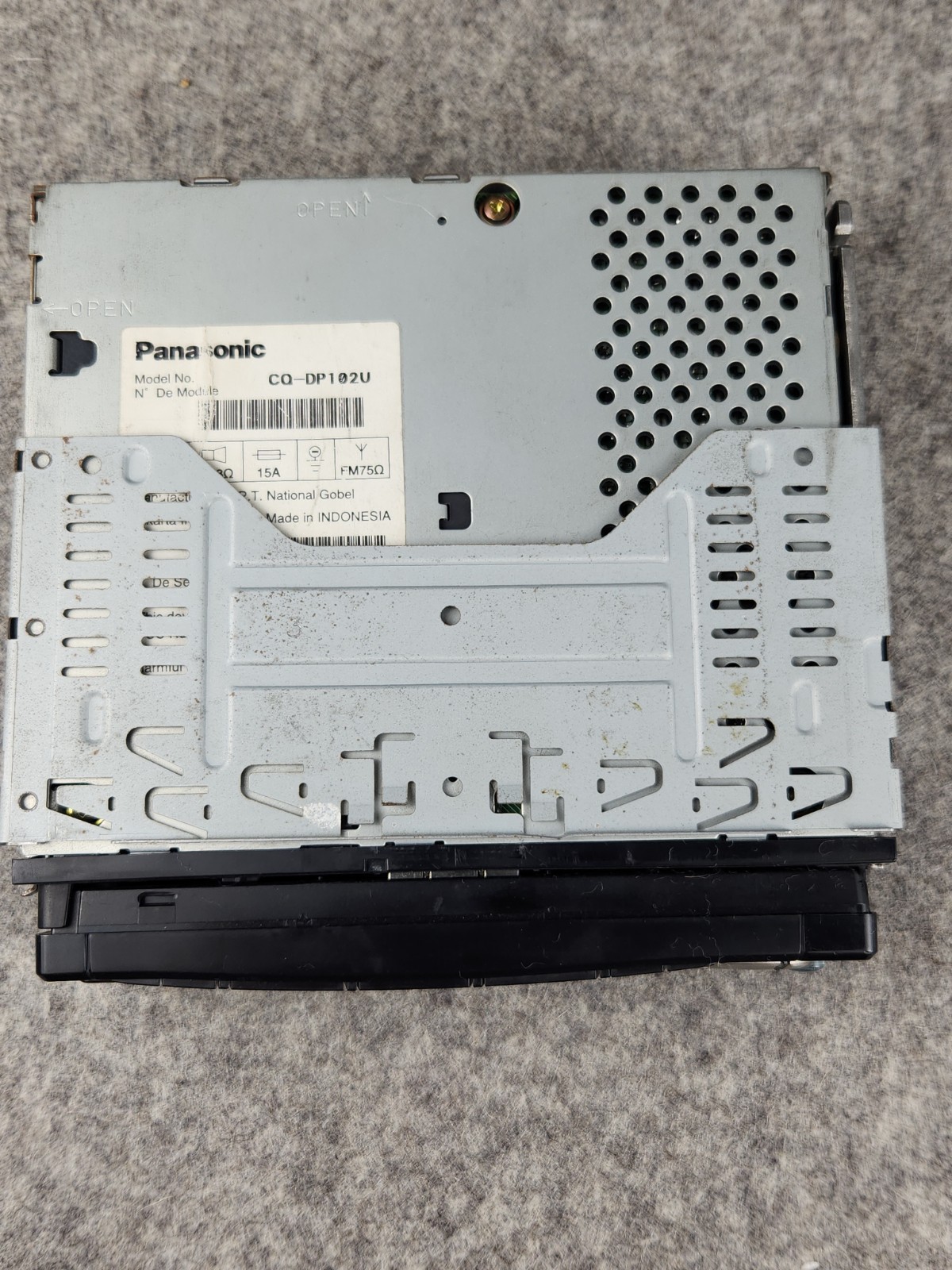 Panasonic CQ-DP102U Car Audio Cd Player/ Receiver In Dash Unit