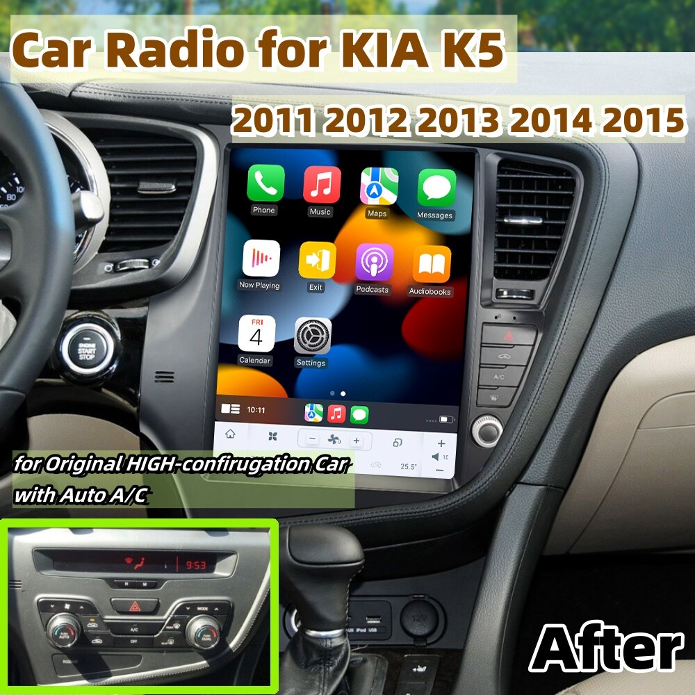 Integrated Car Multimedia Player for KIA K5 2011-2015 Carplay MP3 GPS Navi Radio
