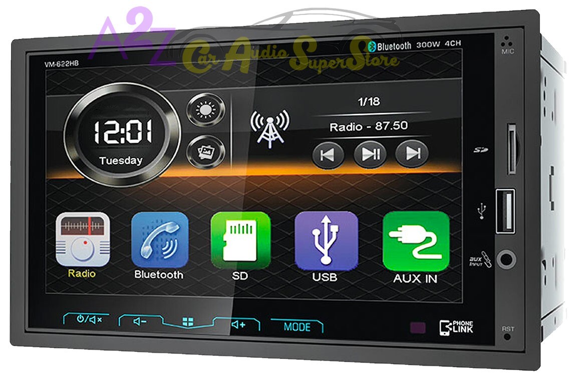 SOUND STREAM VM-622HB 2DIN 6.2″ TOUCH LCD, BLUETOOTH STEREO, ANDROID PHONELINK