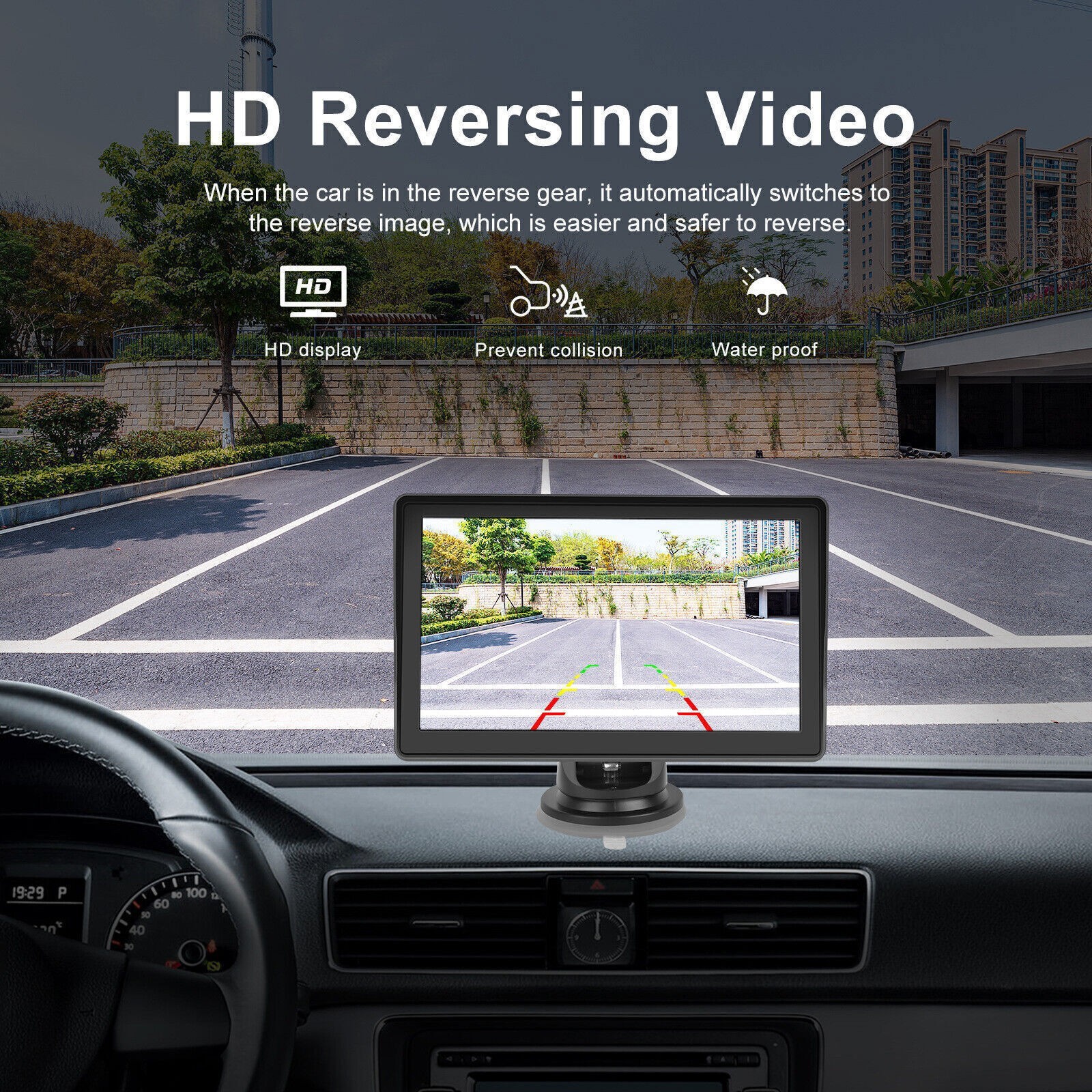 7″ Portable Car Monitor Wireless Carplay Android Auto Bluetooth MP5 Player