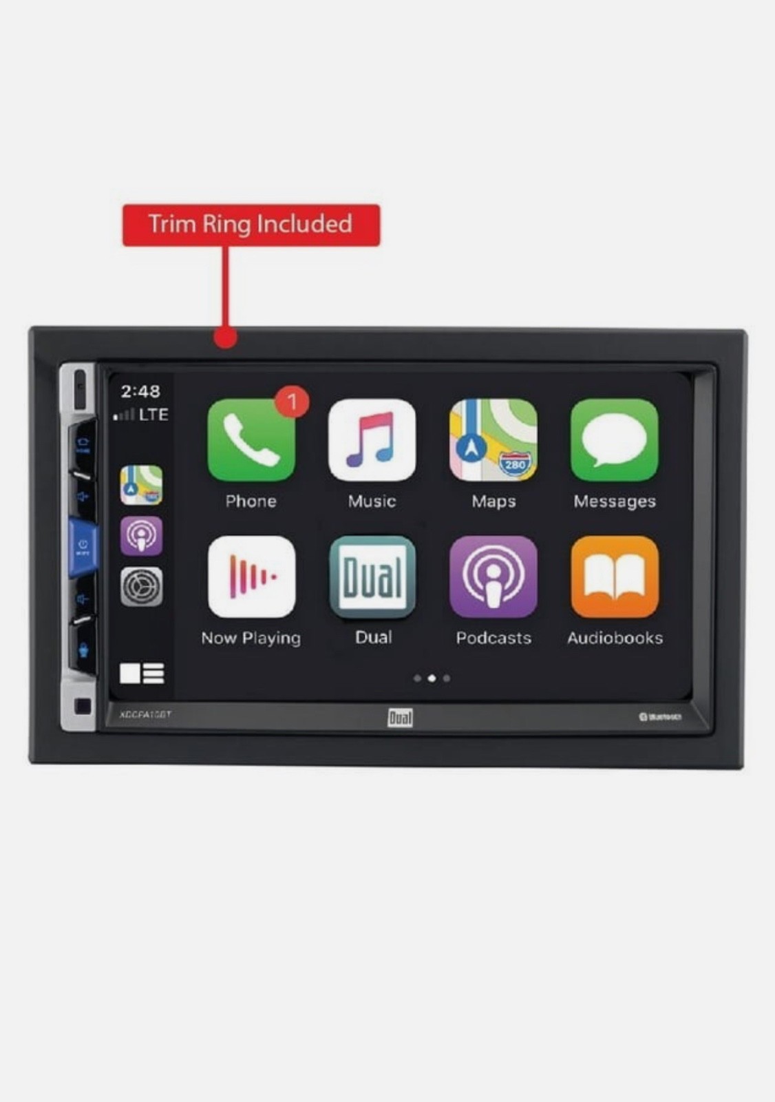 Dual Electronics XDCPA10BT 7 inch Double DIN Car Stereo Apple CarPlay & Android™