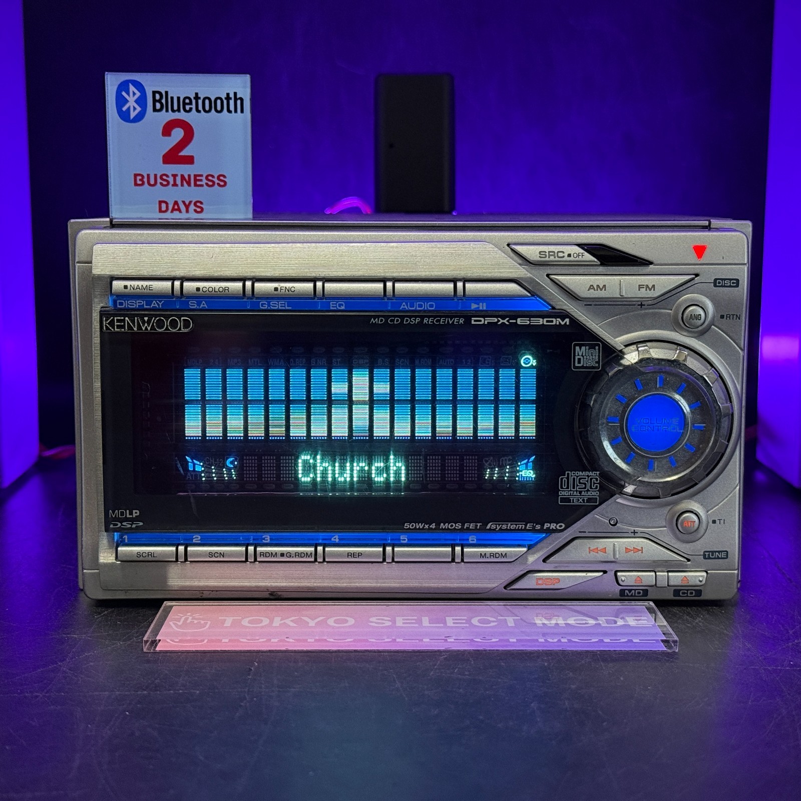 KENWOOD DPX-630M Car Audio 2DIN CD MD Added Bluetooth JDM DSP Tested In Stock