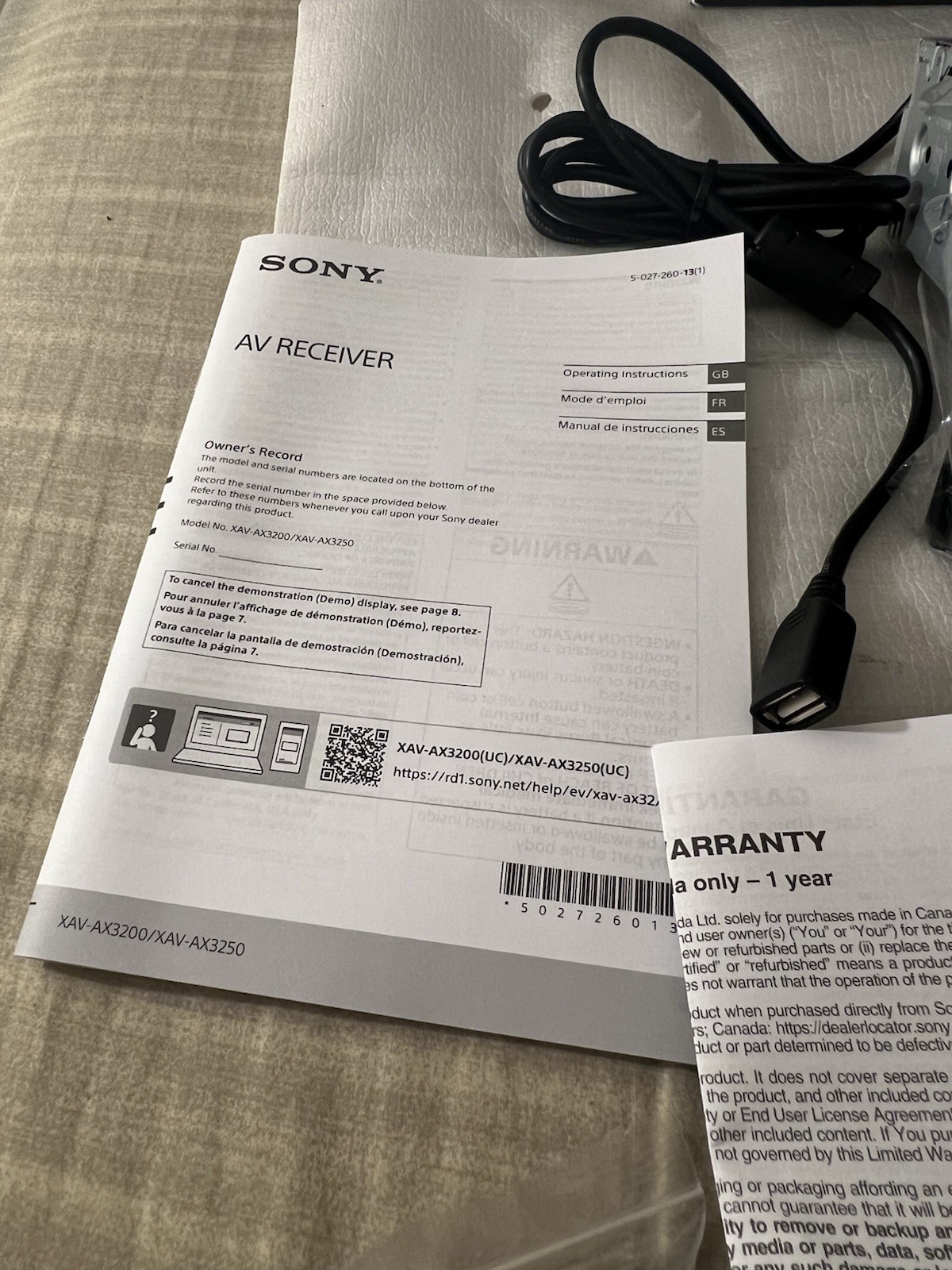 Sony XAV-AX3200 AV Multi Media Receiver Car Stuck On Ok Screen Need Repair