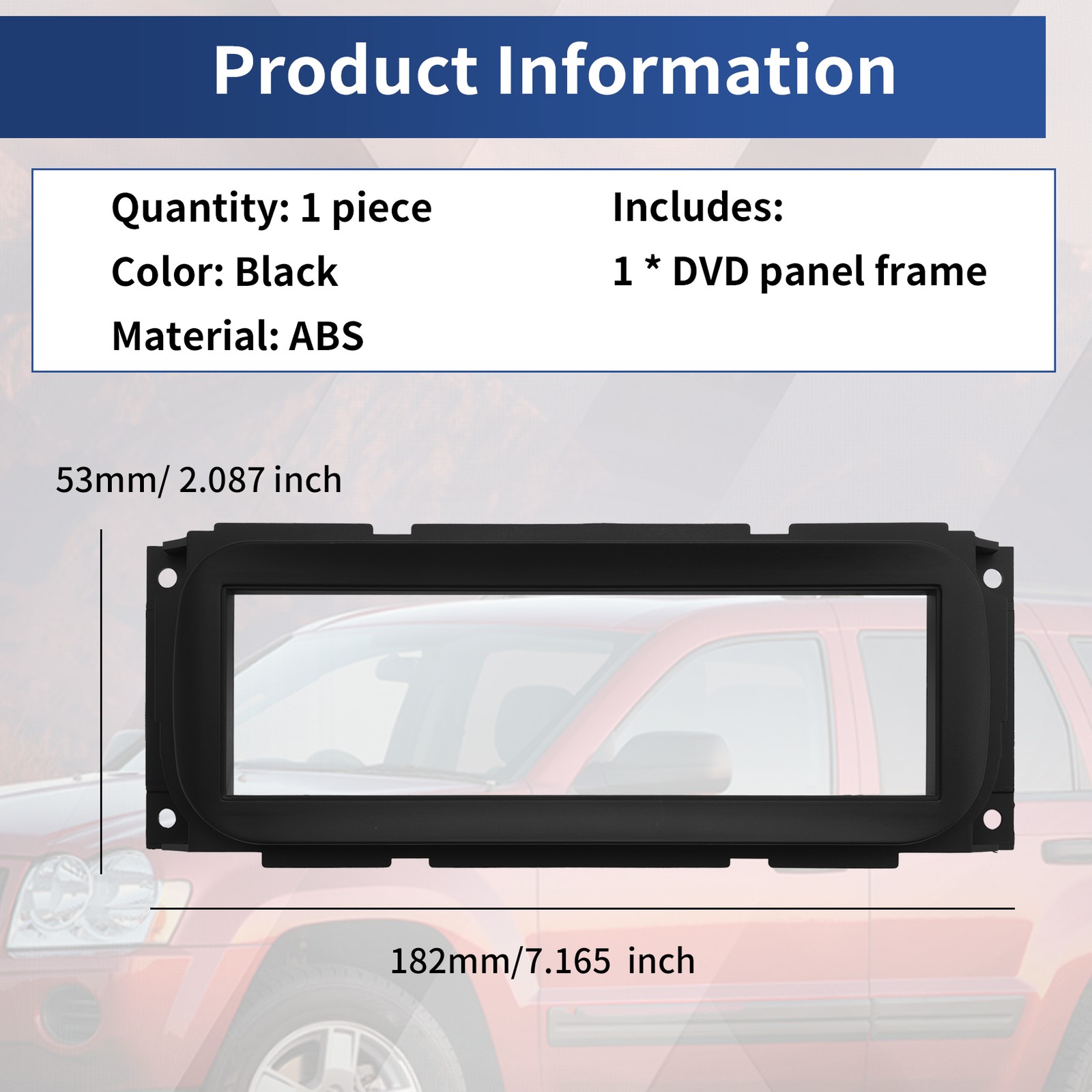 1Din Car Stereo Radio Fascia Panel Mount Frame for Grand 2005 H9P86546