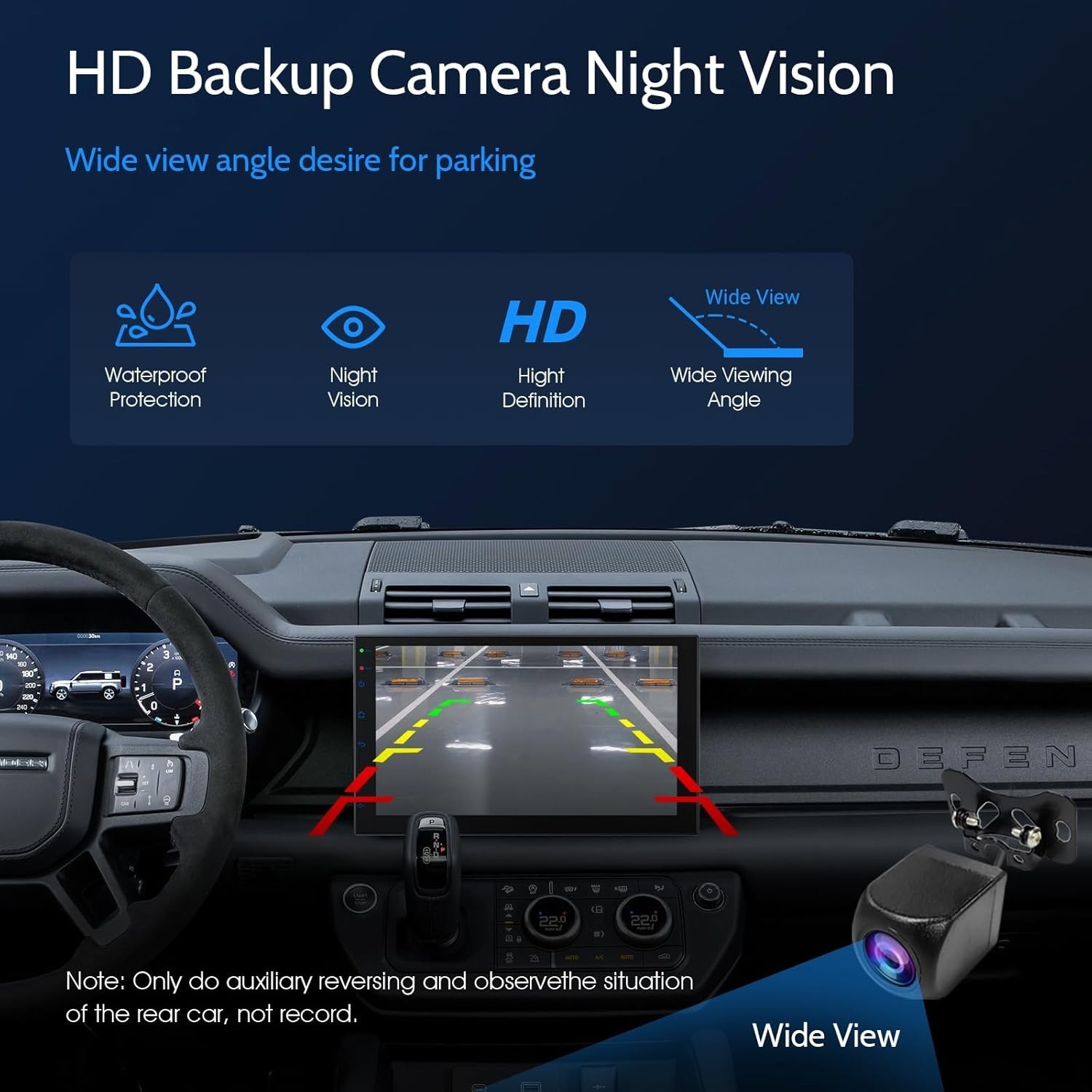 Haudio 7 inch Double Din Car Stereo Black Voice Control with Wireless Carplay