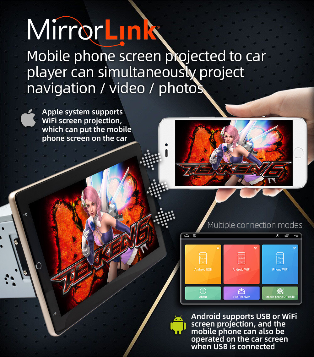 10.1″ Double 2 Din Car Stereo Radio Android 11.0 GPS Wifi Touch Screen FM Player