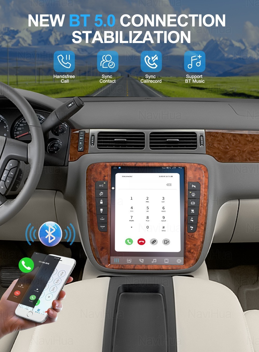 13″ Carplay Stereo Radio For Silverado Tahoe Suburban GMC Yukon GPS Navigation