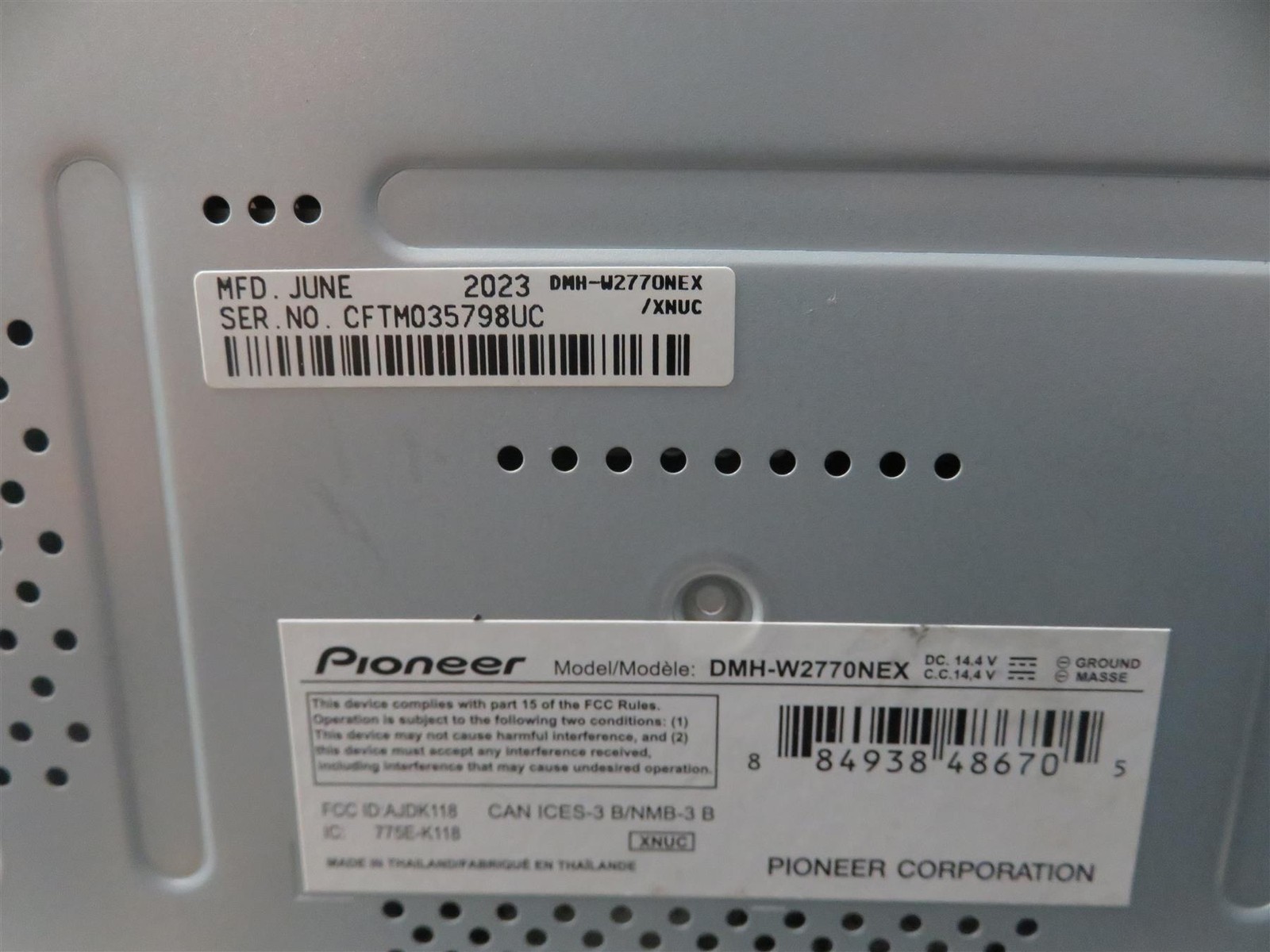 Pioneer DMH-W2770NEX 6.8″ capacitive touchscreen Digital – Free Shipping
