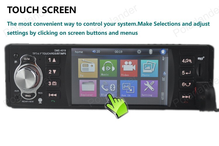 MIrror Link Bluetooth Car Radio 4.1Inch Single 1Din Touch Screen MP5 FM RDS