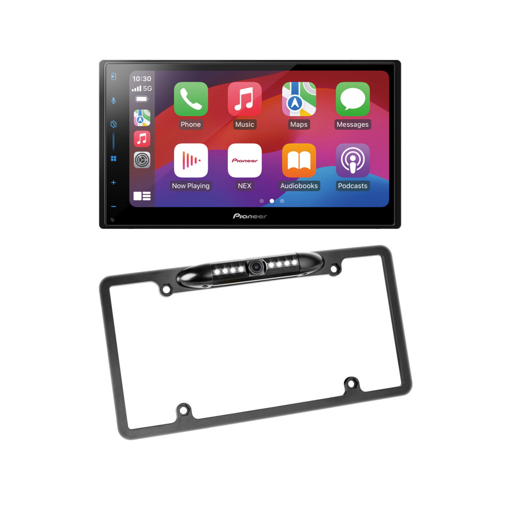 Pioneer DMH-W3000NEX 6.8″ Double-DIN Touchscreen Receiver + License Plate Camera